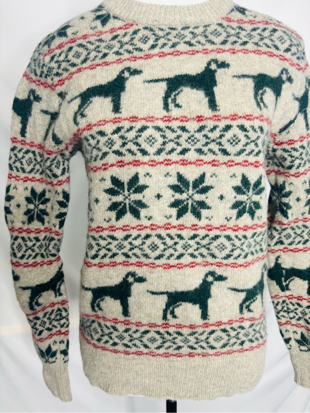 J Crew Fair Isle 100% wool Dog Sweater - Picture 3 of 7